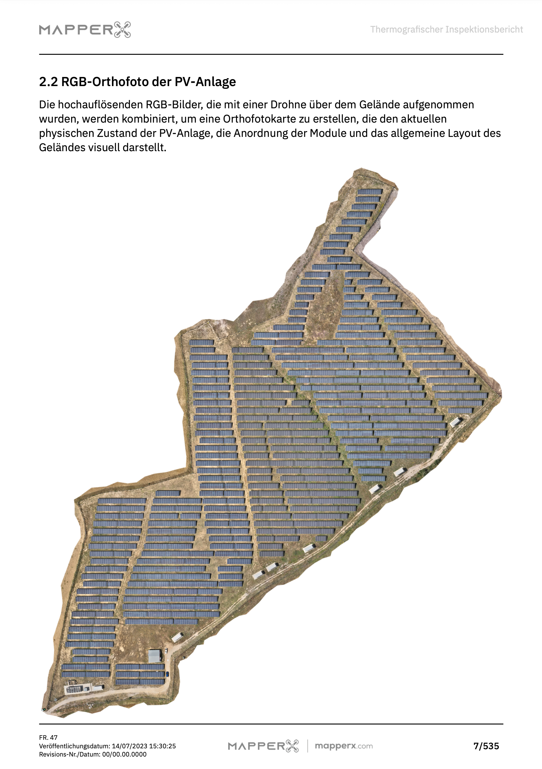 MapperX Musterbericht – Seite 1: Titelseite und Einführung
