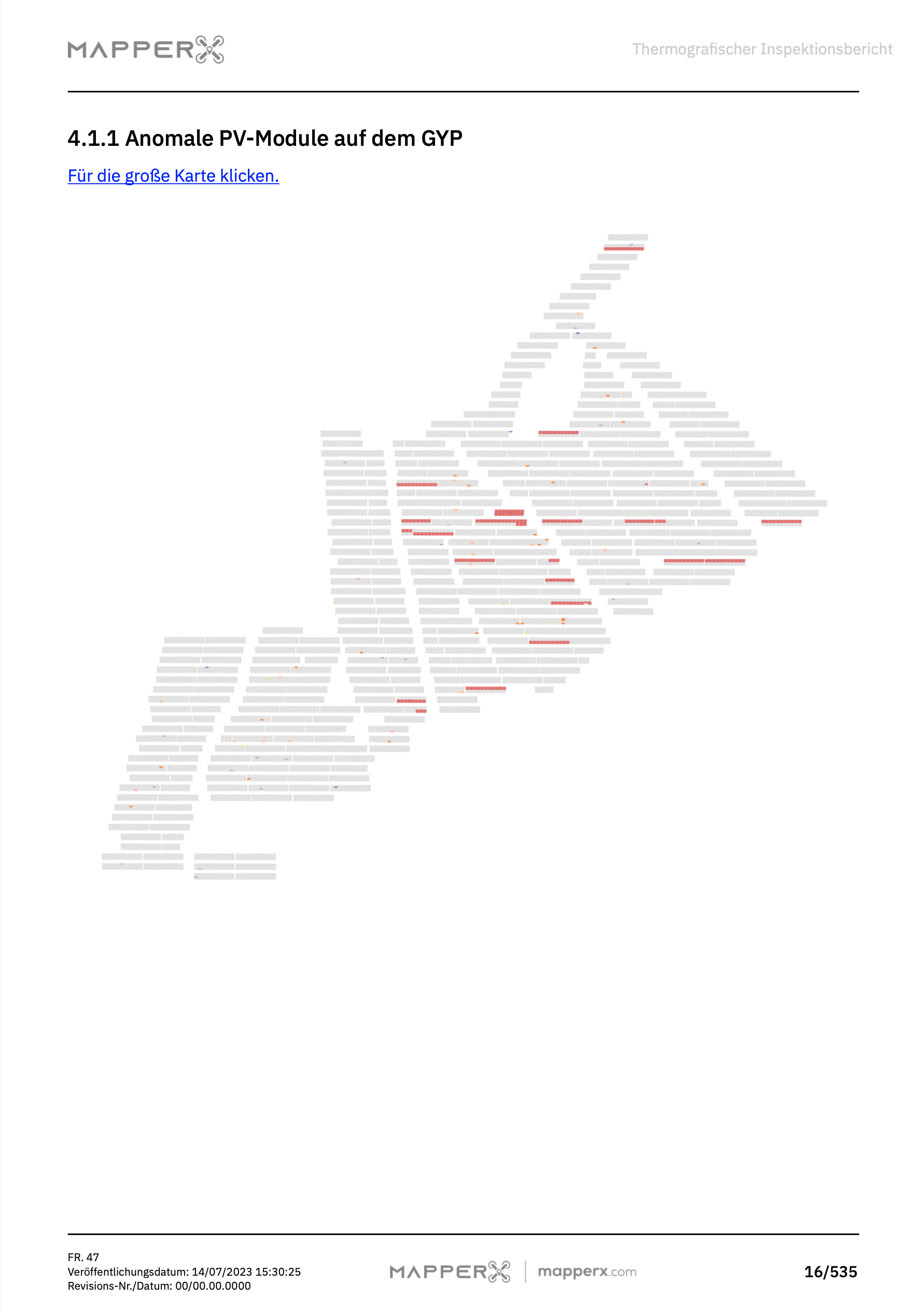 MapperX Musterbericht – Seite 4: Temperaturverteilung und ΔT-Analyse